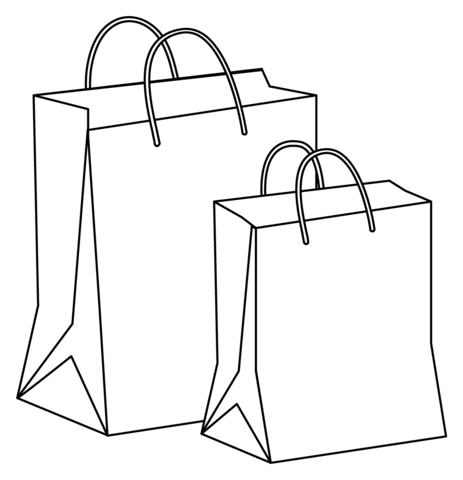 Shopping Bags Emoji From Shopping Coloring Page